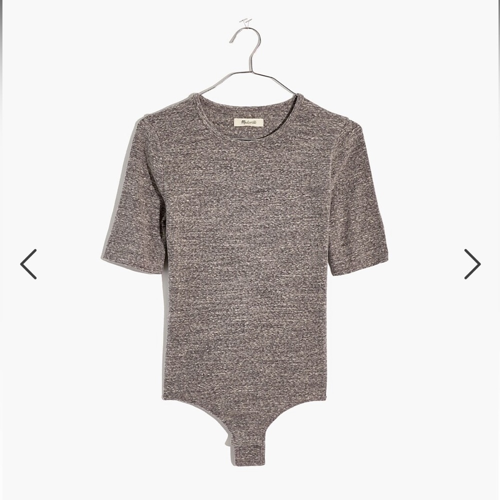 Madewell Crewneck Short-Sleeve Thong Bodysuit